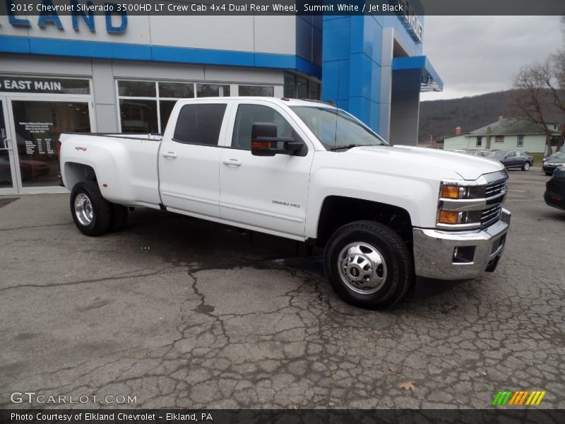 Summit White / Jet Black 2016 Chevrolet Silverado 3500HD LT Crew Cab 4x4 Dual Rear Wheel