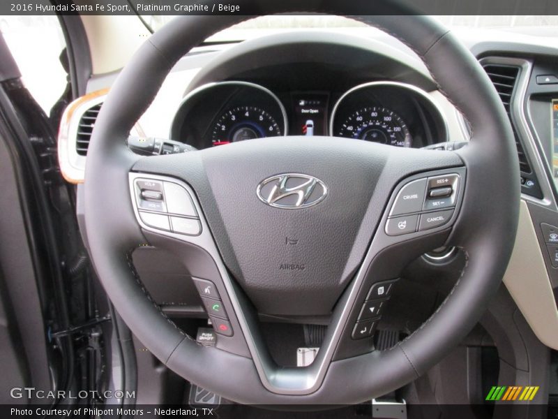 Platinum Graphite / Beige 2016 Hyundai Santa Fe Sport