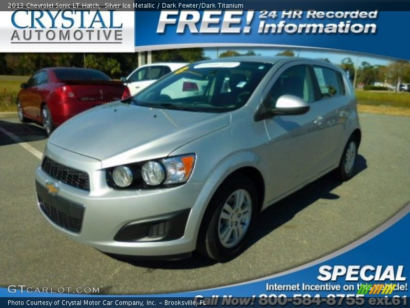 Silver Ice Metallic / Dark Pewter/Dark Titanium 2013 Chevrolet Sonic LT Hatch