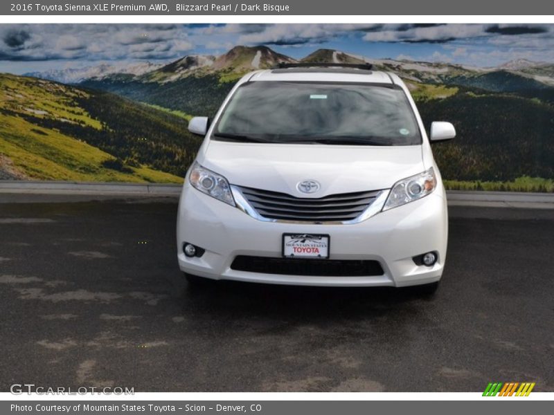 Blizzard Pearl / Dark Bisque 2016 Toyota Sienna XLE Premium AWD