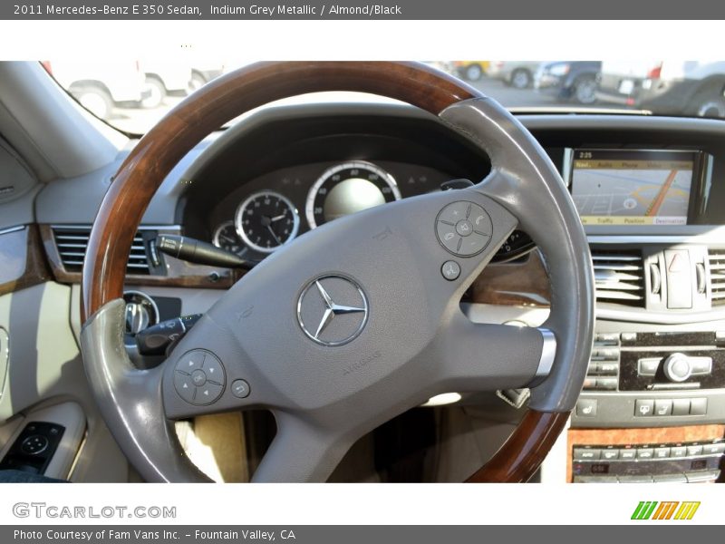 Indium Grey Metallic / Almond/Black 2011 Mercedes-Benz E 350 Sedan