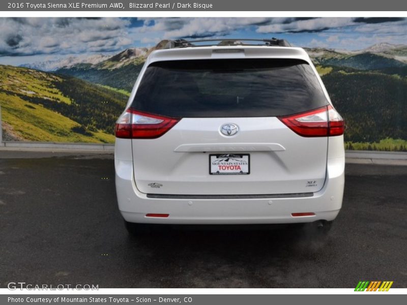 Blizzard Pearl / Dark Bisque 2016 Toyota Sienna XLE Premium AWD