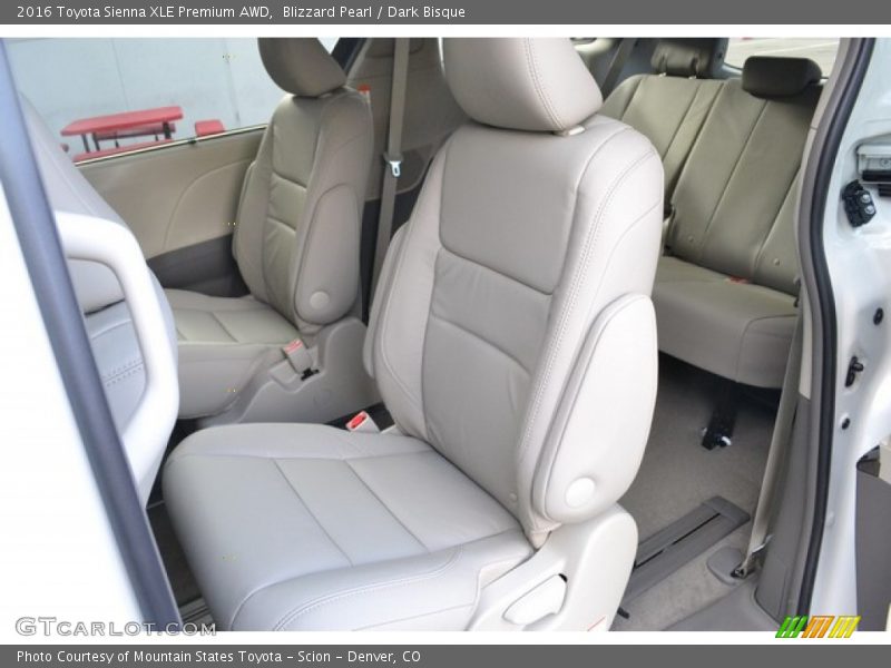 Rear Seat of 2016 Sienna XLE Premium AWD