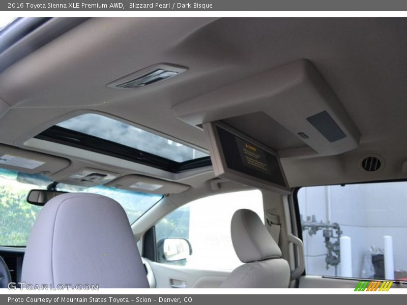 Blizzard Pearl / Dark Bisque 2016 Toyota Sienna XLE Premium AWD