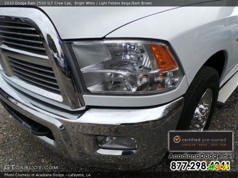 Bright White / Light Pebble Beige/Bark Brown 2010 Dodge Ram 2500 SLT Crew Cab