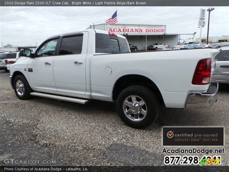 Bright White / Light Pebble Beige/Bark Brown 2010 Dodge Ram 2500 SLT Crew Cab