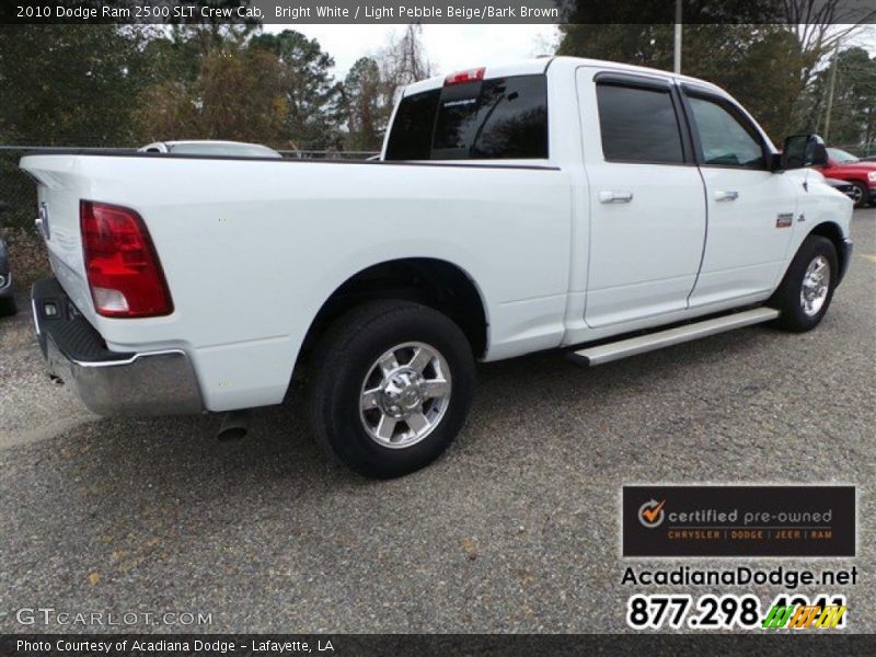 Bright White / Light Pebble Beige/Bark Brown 2010 Dodge Ram 2500 SLT Crew Cab