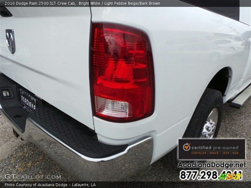 Bright White / Light Pebble Beige/Bark Brown 2010 Dodge Ram 2500 SLT Crew Cab