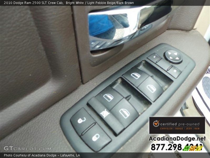 Bright White / Light Pebble Beige/Bark Brown 2010 Dodge Ram 2500 SLT Crew Cab
