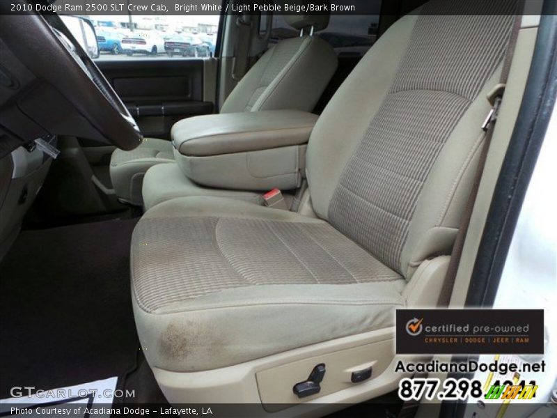 Bright White / Light Pebble Beige/Bark Brown 2010 Dodge Ram 2500 SLT Crew Cab