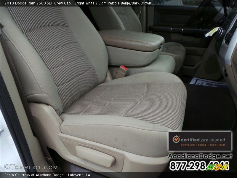 Bright White / Light Pebble Beige/Bark Brown 2010 Dodge Ram 2500 SLT Crew Cab