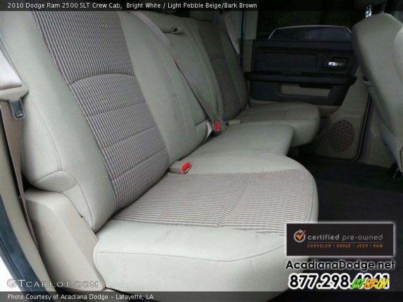 Bright White / Light Pebble Beige/Bark Brown 2010 Dodge Ram 2500 SLT Crew Cab
