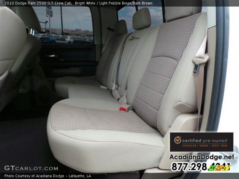 Bright White / Light Pebble Beige/Bark Brown 2010 Dodge Ram 2500 SLT Crew Cab