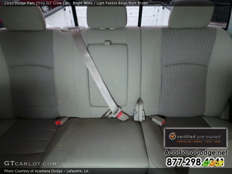 Bright White / Light Pebble Beige/Bark Brown 2010 Dodge Ram 2500 SLT Crew Cab