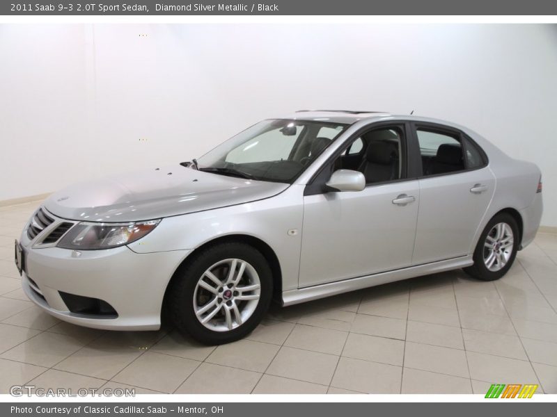 Diamond Silver Metallic / Black 2011 Saab 9-3 2.0T Sport Sedan
