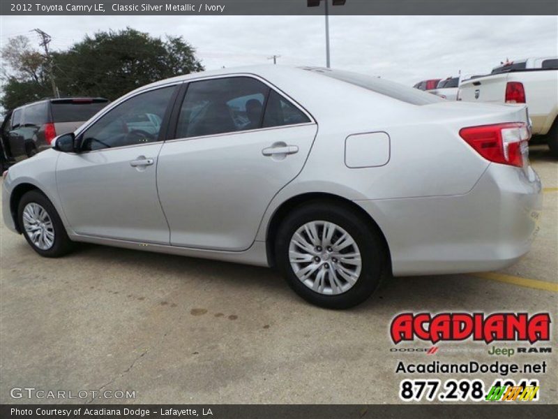Classic Silver Metallic / Ivory 2012 Toyota Camry LE