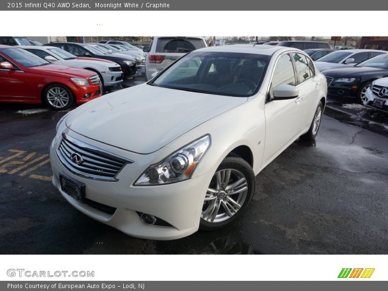 Moonlight White / Graphite 2015 Infiniti Q40 AWD Sedan