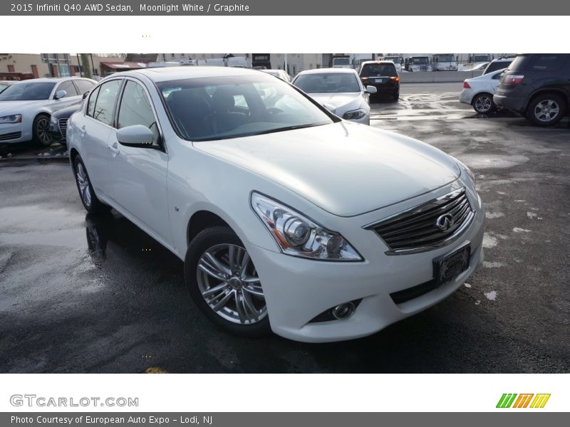 Moonlight White / Graphite 2015 Infiniti Q40 AWD Sedan
