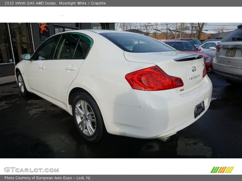 Moonlight White / Graphite 2015 Infiniti Q40 AWD Sedan