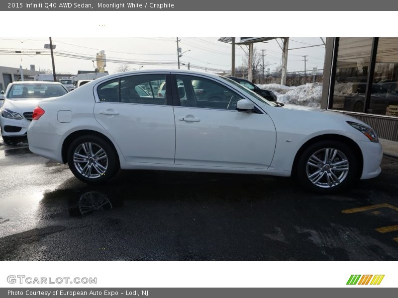 Moonlight White / Graphite 2015 Infiniti Q40 AWD Sedan