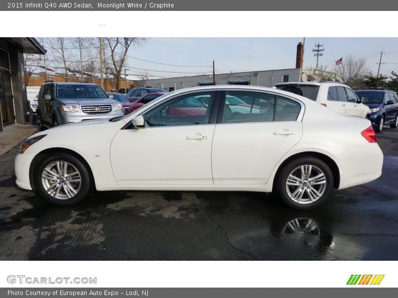 Moonlight White / Graphite 2015 Infiniti Q40 AWD Sedan