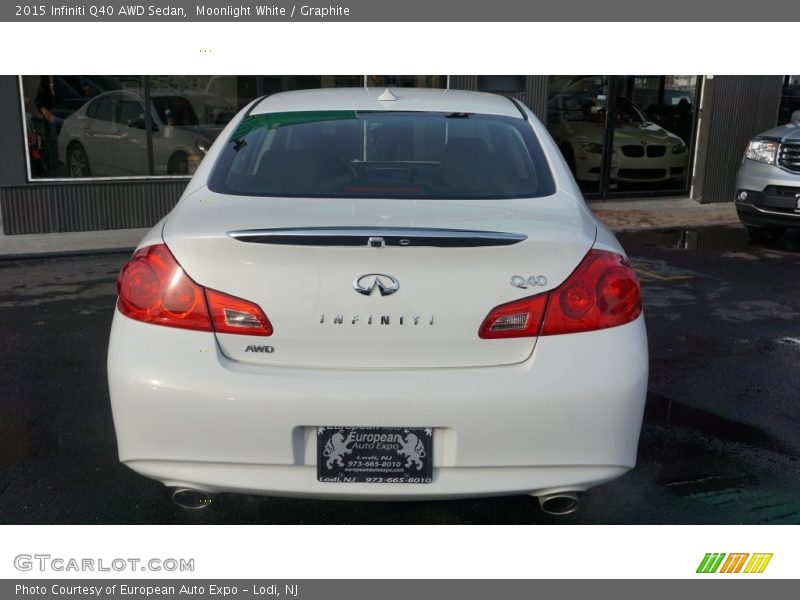 Moonlight White / Graphite 2015 Infiniti Q40 AWD Sedan