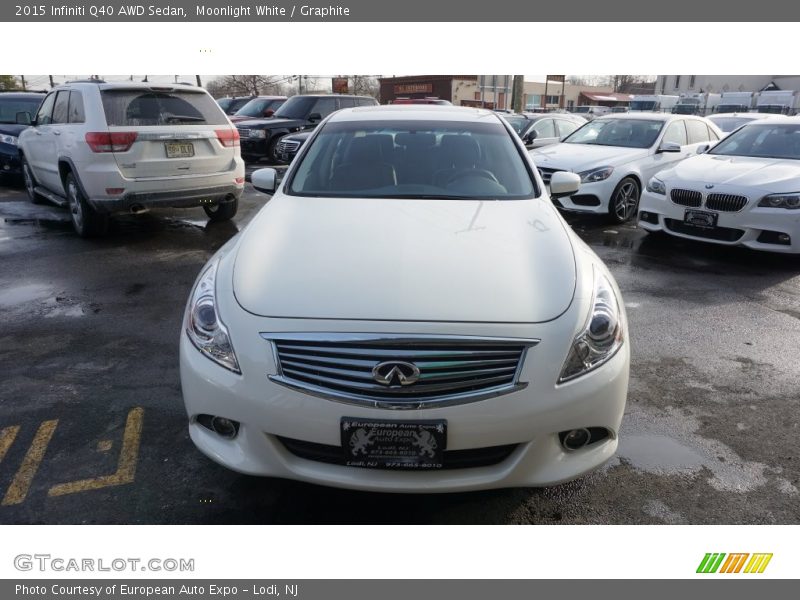 Moonlight White / Graphite 2015 Infiniti Q40 AWD Sedan