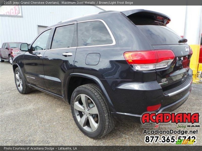 Maximum Steel Metallic / Brown/Light Frost Beige 2015 Jeep Grand Cherokee Overland