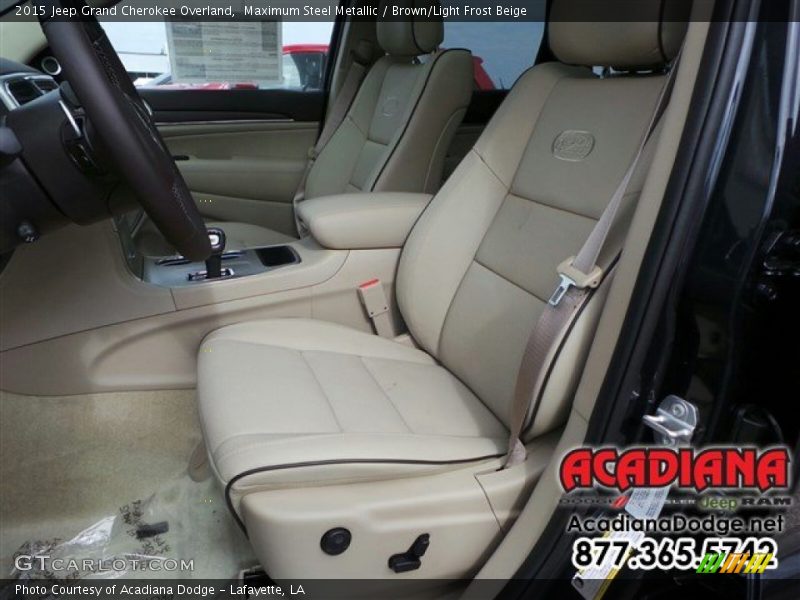 Maximum Steel Metallic / Brown/Light Frost Beige 2015 Jeep Grand Cherokee Overland