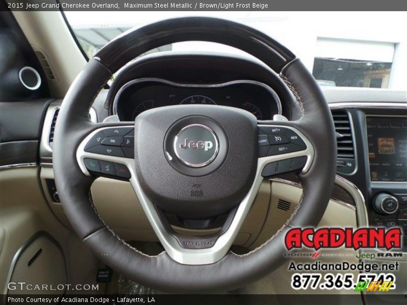 Maximum Steel Metallic / Brown/Light Frost Beige 2015 Jeep Grand Cherokee Overland