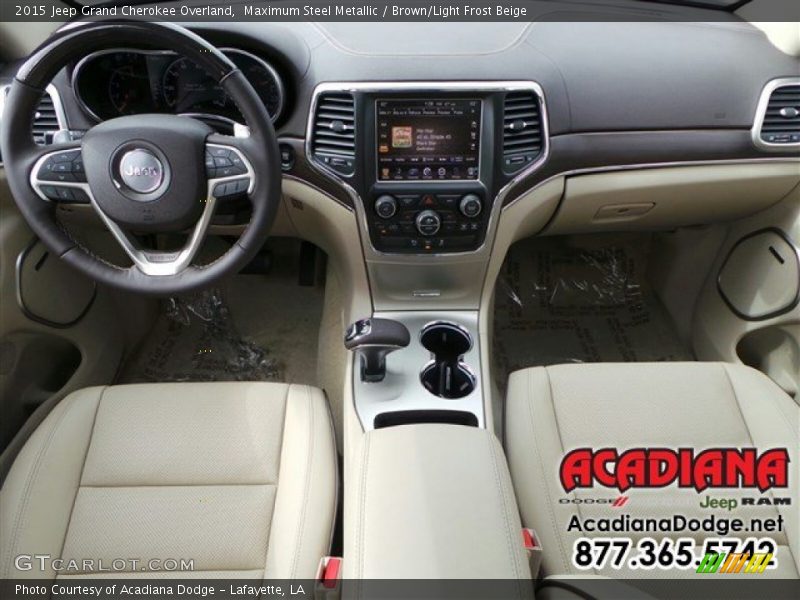 Maximum Steel Metallic / Brown/Light Frost Beige 2015 Jeep Grand Cherokee Overland