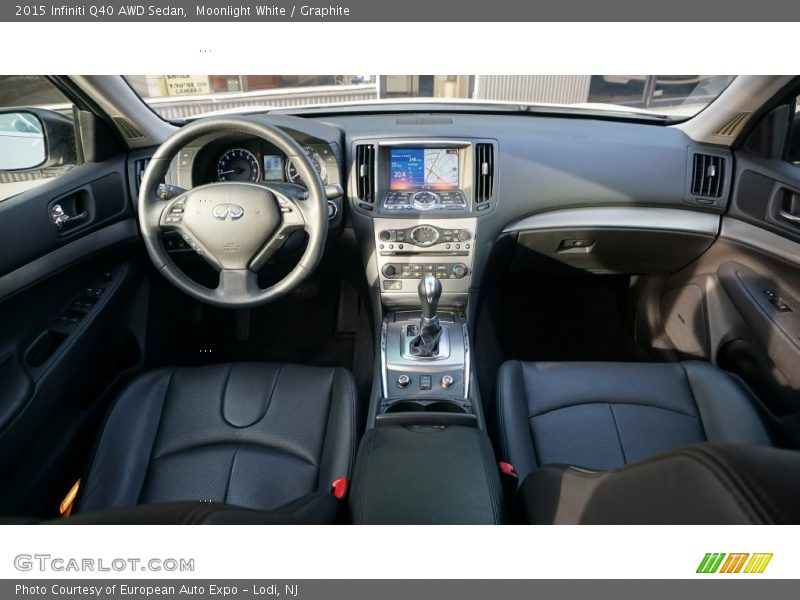Moonlight White / Graphite 2015 Infiniti Q40 AWD Sedan