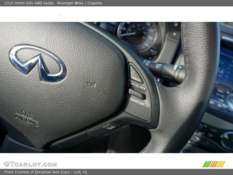 Moonlight White / Graphite 2015 Infiniti Q40 AWD Sedan