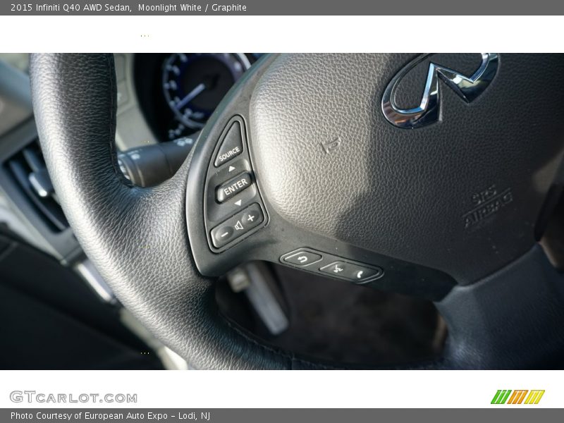 Moonlight White / Graphite 2015 Infiniti Q40 AWD Sedan