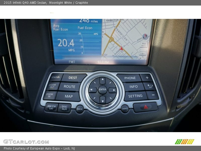 Moonlight White / Graphite 2015 Infiniti Q40 AWD Sedan