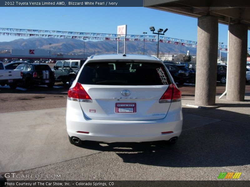 Blizzard White Pearl / Ivory 2012 Toyota Venza Limited AWD