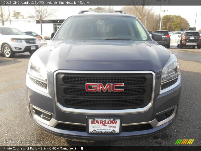 Atlantis Blue Metallic / Ebony 2013 GMC Acadia SLE AWD