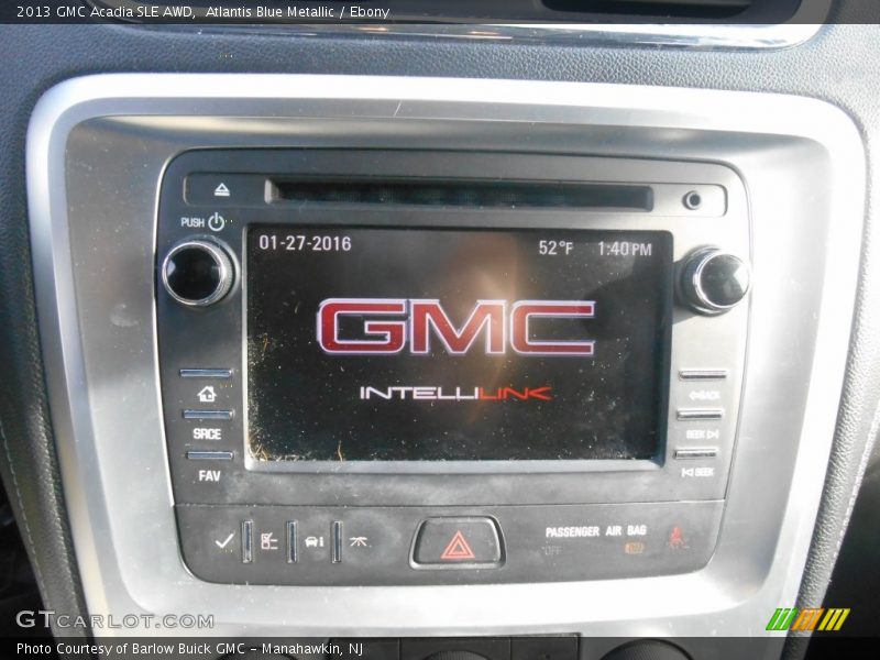 Atlantis Blue Metallic / Ebony 2013 GMC Acadia SLE AWD