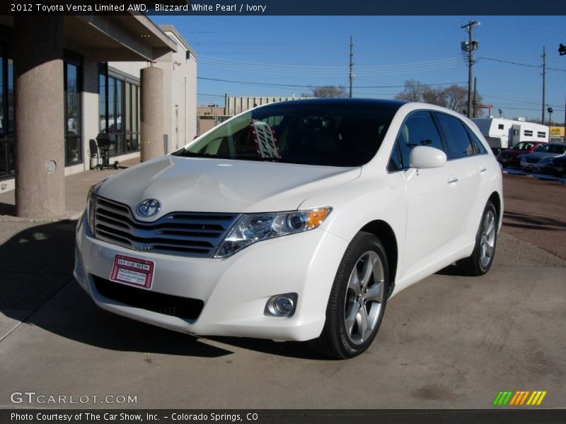 Blizzard White Pearl / Ivory 2012 Toyota Venza Limited AWD