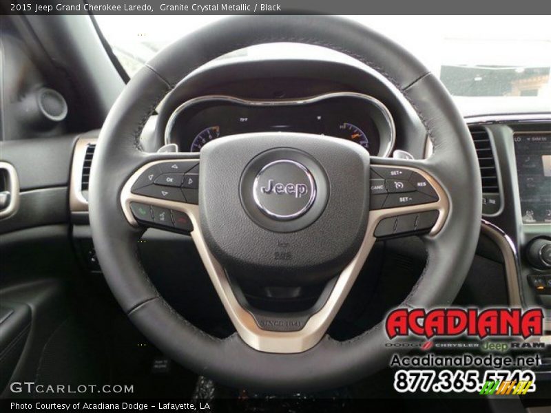 Granite Crystal Metallic / Black 2015 Jeep Grand Cherokee Laredo