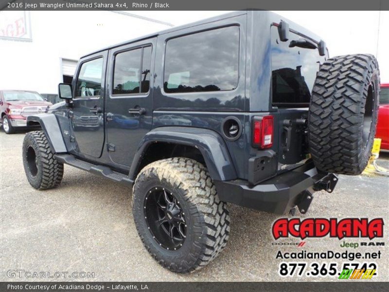 Rhino / Black 2016 Jeep Wrangler Unlimited Sahara 4x4