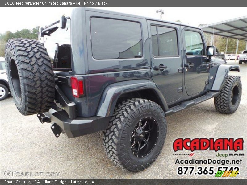 Rhino / Black 2016 Jeep Wrangler Unlimited Sahara 4x4