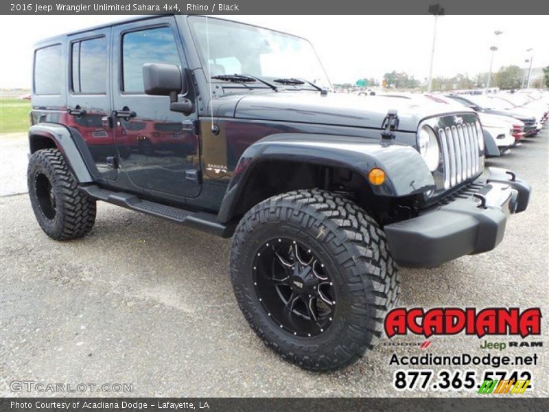 Rhino / Black 2016 Jeep Wrangler Unlimited Sahara 4x4