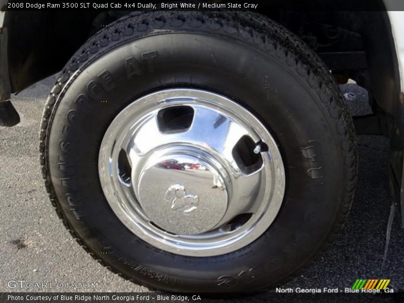 Bright White / Medium Slate Gray 2008 Dodge Ram 3500 SLT Quad Cab 4x4 Dually