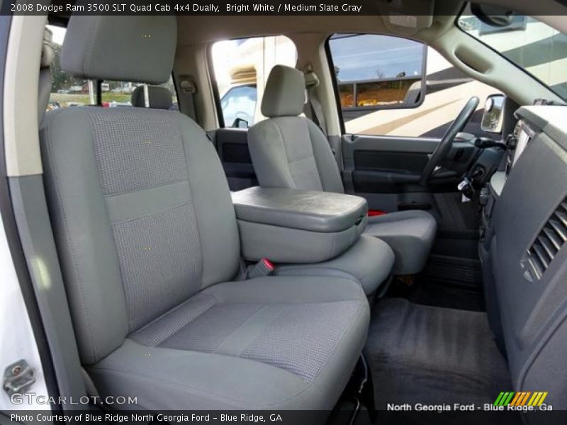 Bright White / Medium Slate Gray 2008 Dodge Ram 3500 SLT Quad Cab 4x4 Dually