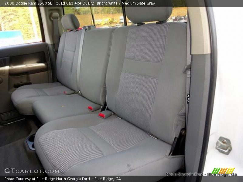 Bright White / Medium Slate Gray 2008 Dodge Ram 3500 SLT Quad Cab 4x4 Dually