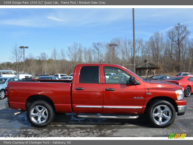 Flame Red / Medium Slate Gray 2008 Dodge Ram 1500 SLT Quad Cab