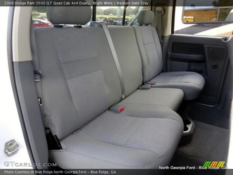 Bright White / Medium Slate Gray 2008 Dodge Ram 3500 SLT Quad Cab 4x4 Dually