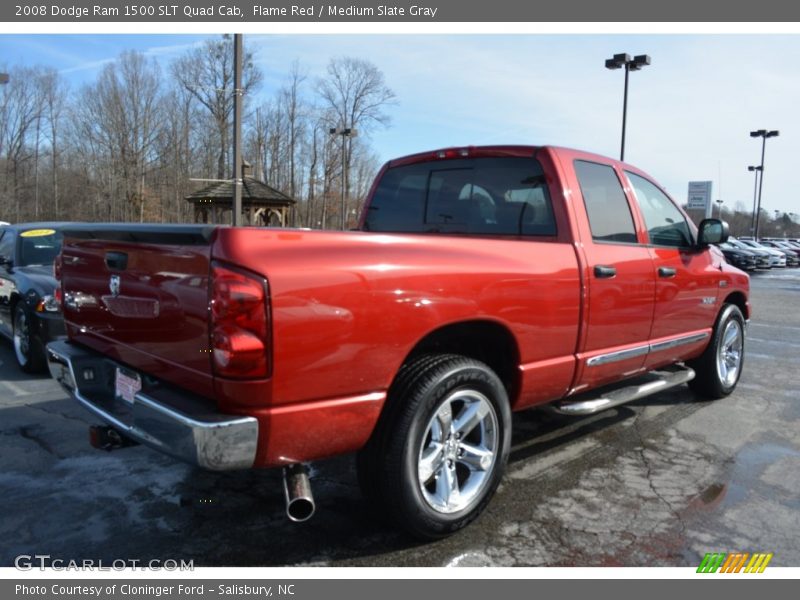Flame Red / Medium Slate Gray 2008 Dodge Ram 1500 SLT Quad Cab