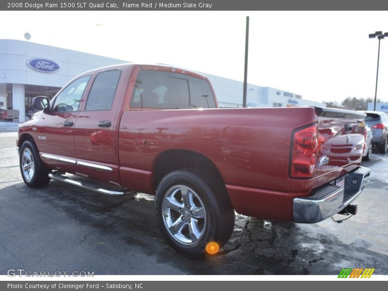 Flame Red / Medium Slate Gray 2008 Dodge Ram 1500 SLT Quad Cab